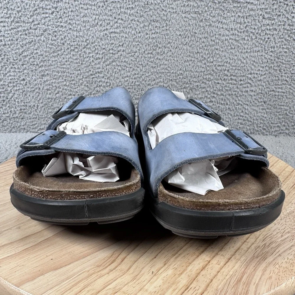 Birkenstock Arizona Crosstown Mens US 11.5-12 EU 45 Blue Oiled Leather 2 Strap